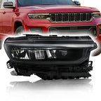 Left+Right Headlight For 2021-2024 Jeep Grand Cherokee LED Type Black