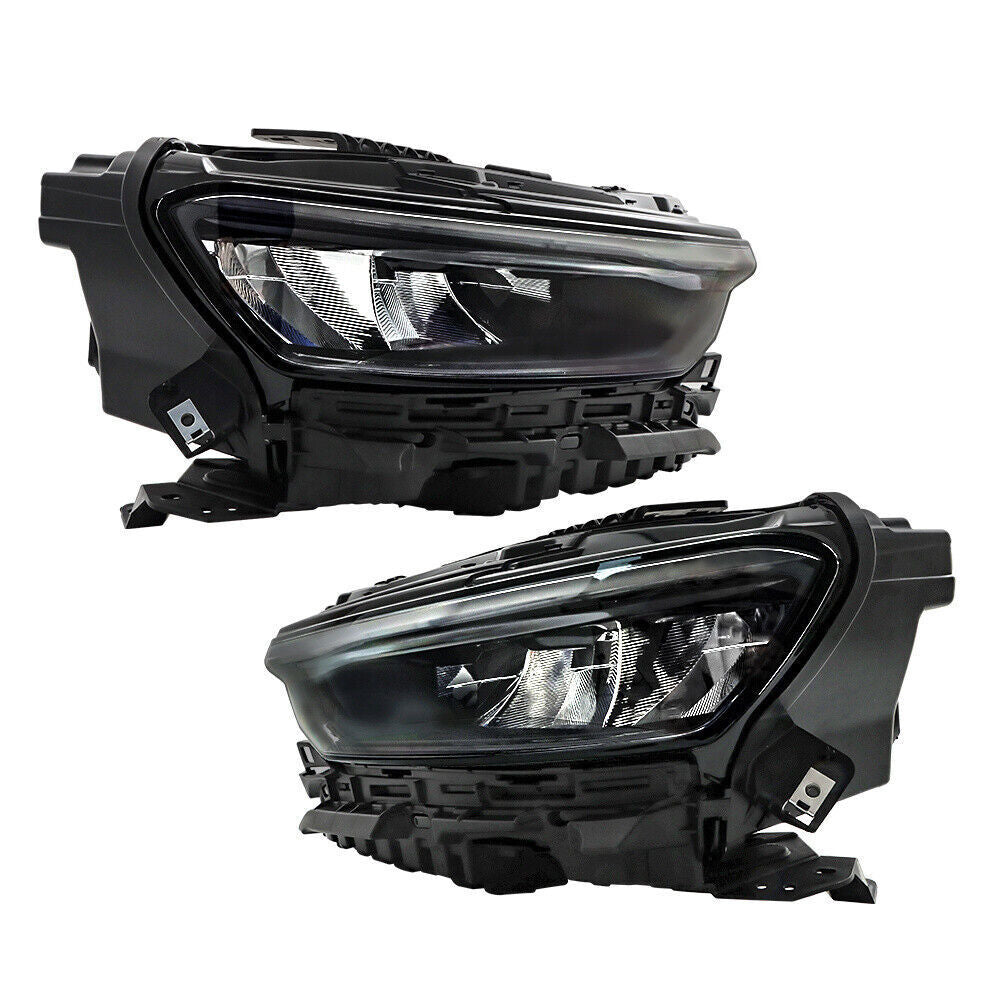 Left+Right Headlight For 2021-2024 Jeep Grand Cherokee LED Type Black