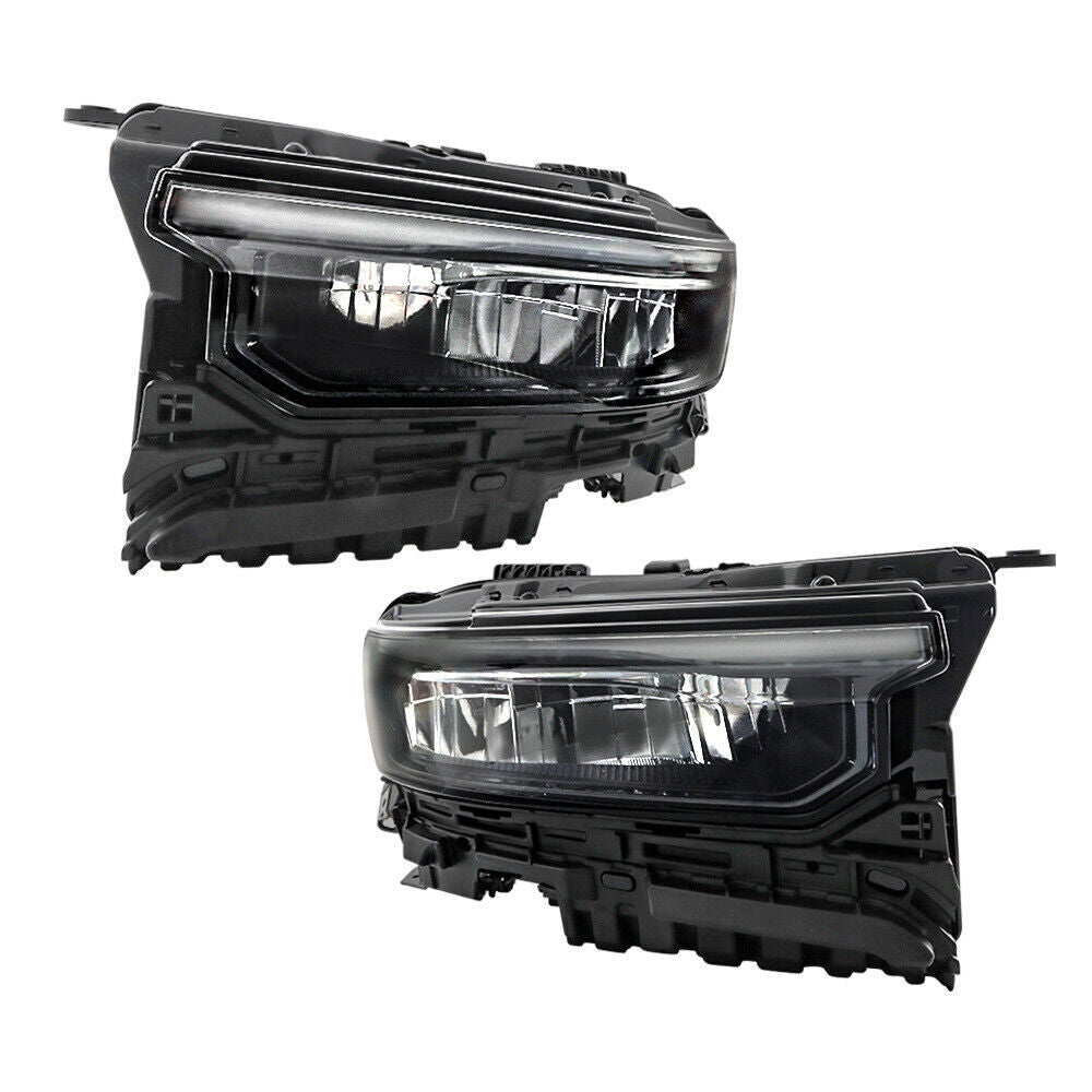 Left+Right Headlight For 2021-2024 Jeep Grand Cherokee LED Type Black