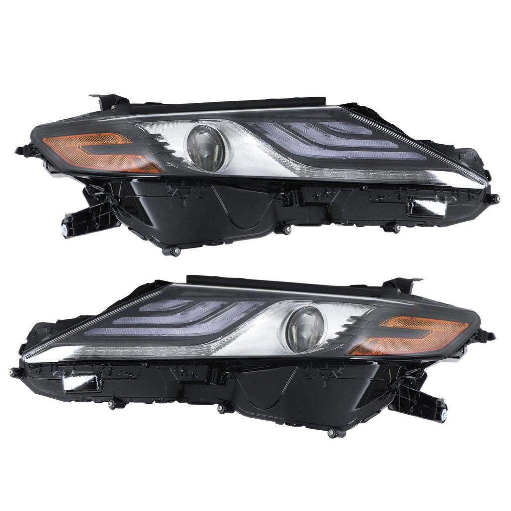 Left+Right Headlight For 2021 2022 Toyota Camry XSE XLE Full LED Black