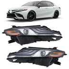 Left+Right Headlight For 2021 2022 Toyota Camry XSE XLE Full LED Black