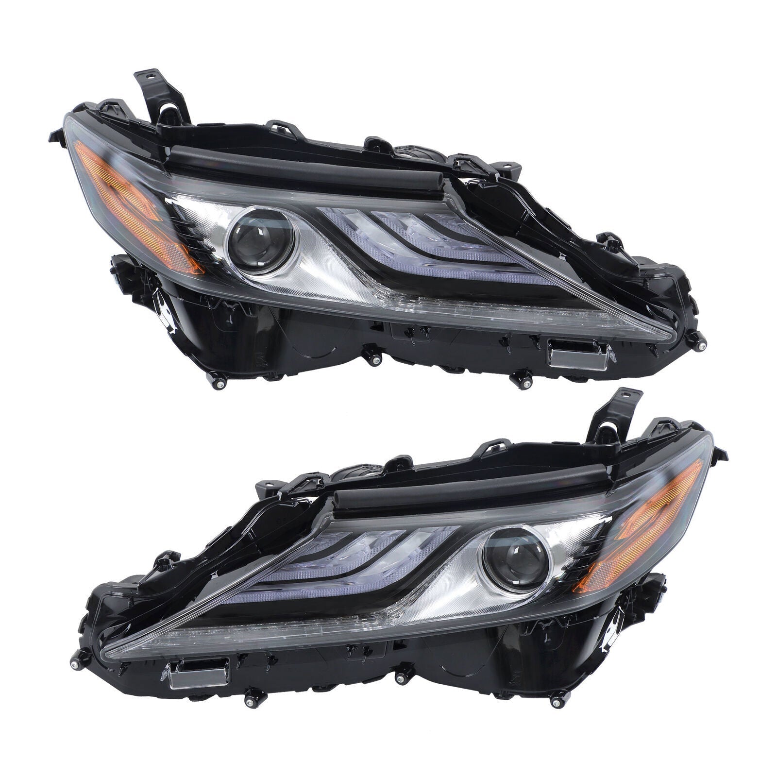 Left+Right Headlight For 2021 2022 Toyota Camry XSE XLE Full LED Black