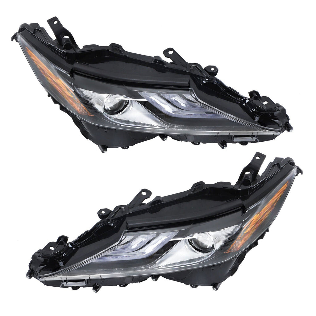 Left+Right Headlight For 2021 2022 Toyota Camry XSE XLE Full LED Black