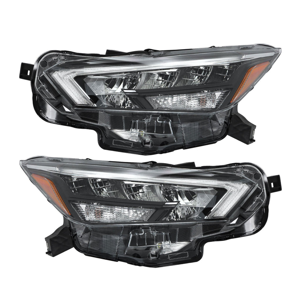 Right+Left Headlight Assy For 2020-2021 Nissan Versa S SR SV Full LED