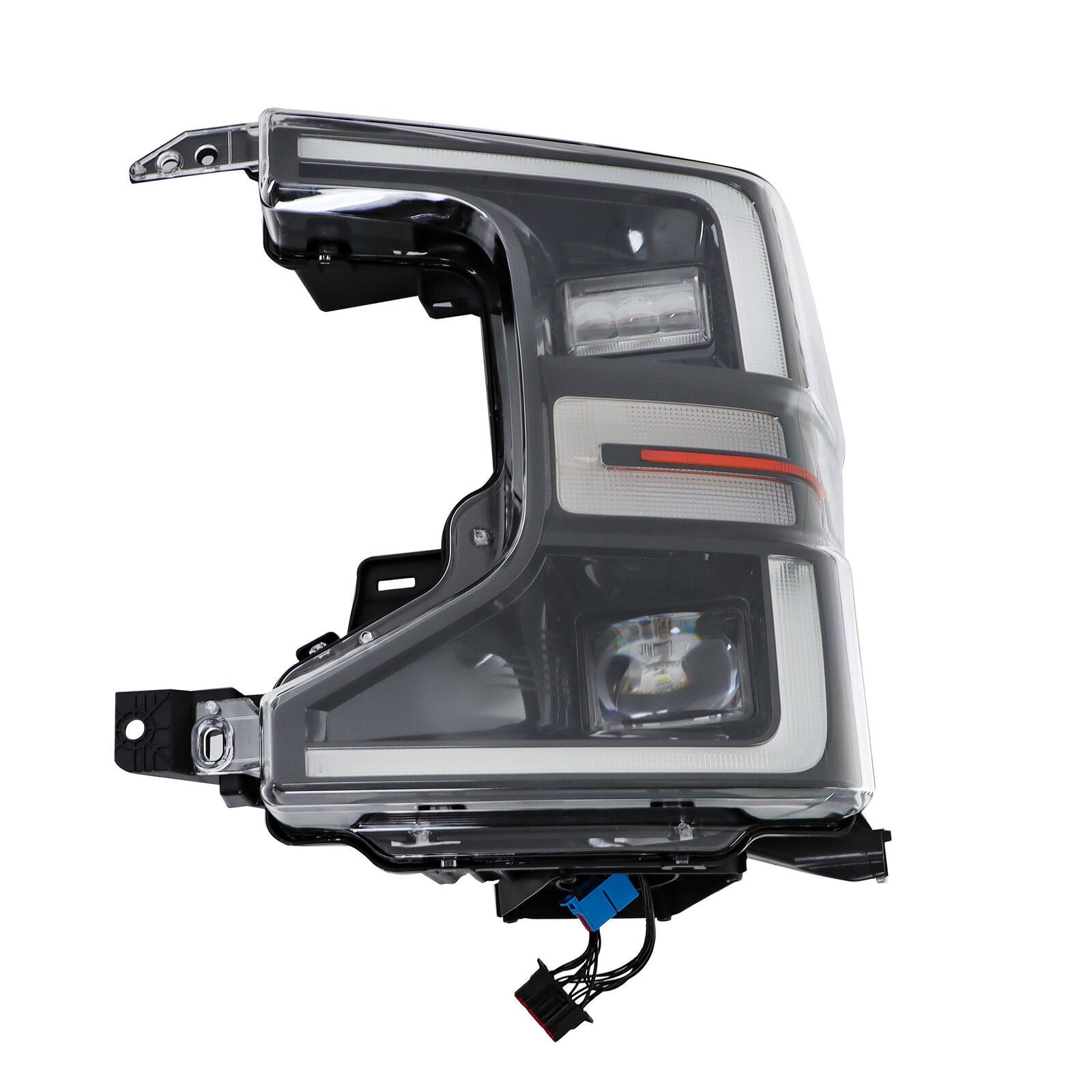 Driver LED Headlight For 2020-2022 Ford F250 F350 SuperDuty Black Trim