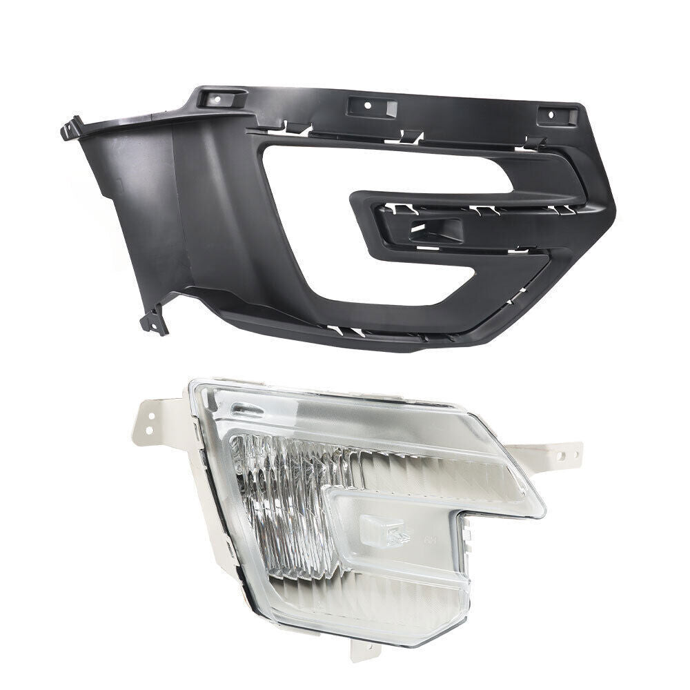 Right Side Front Fog Light For 2016-2017 Ford Explorer Halogen W/Bezel