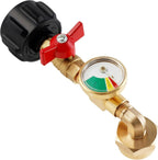 1lb to 20lb tank Propane Refill Elbow Adapter with Gauge + ON-Off Control Valve