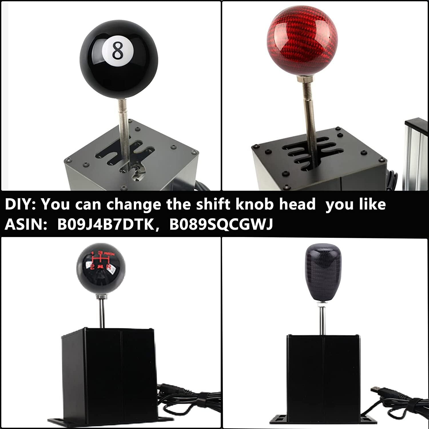PC USB H Gear Shifter 6+R Game Fit For Logitech G29 G27 G25 G920 T300RS/GT