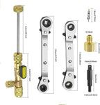 Wrench Tool AC Schrader Valve Core Remover Set 1/4 and 5/16 Port Installer