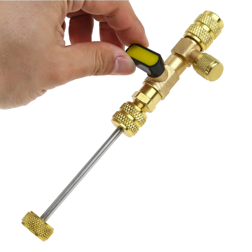Wrench Tool AC Schrader Valve Core Remover Set 1/4 and 5/16 Port Installer