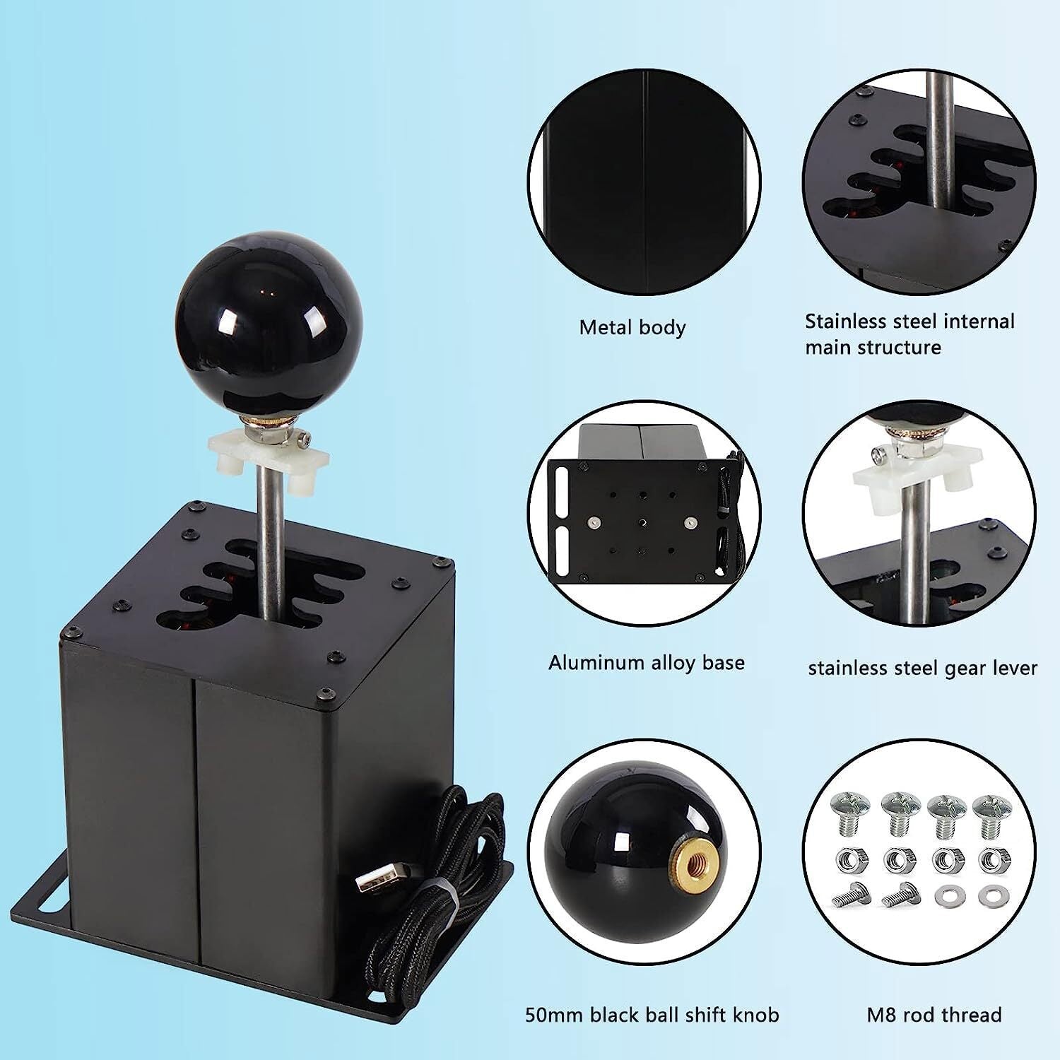 Racing Game Simulator Shifter 6+R H Gear for G29/G27/G25/G920 T300RS/GT