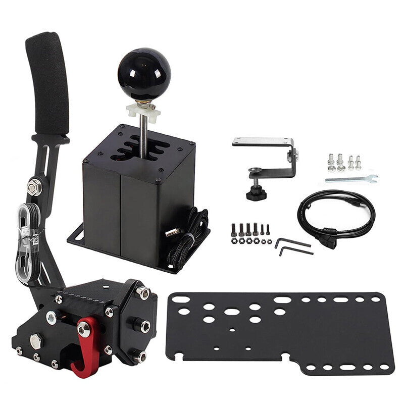 PC USB Simulator Shifter 64 Bit 6+R Handbrake For G29 G27 G25 G920 T300RS/GT US
