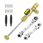 Valve Core Remover Installer Tool & HVAC Service Wrench with Hex Bit Adapter Kit
