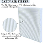 Cabin Air Filter and Filter Access Door for Dodge Ram 1500 2500 3500 Replacement