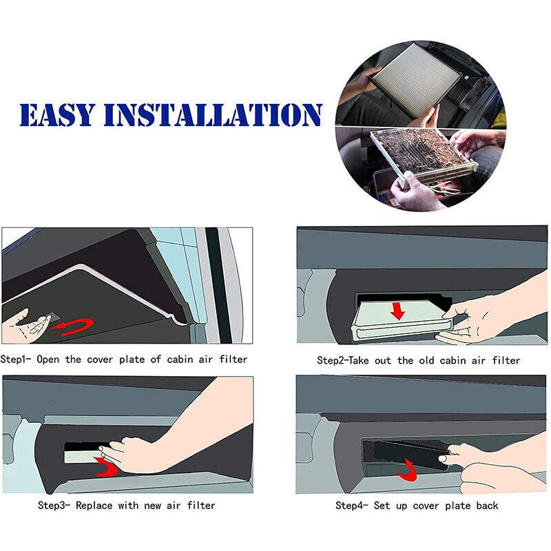 Cabin Air Filter and Filter Access Door for Dodge Ram 1500 2500 3500 Replacement