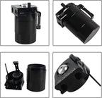 Universal Oil Catch Can Reservoir Tank Kit With Breather Filter + NBR Fuel Hose