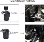 Universal Oil Catch Can Reservoir Tank Kit With Breather Filter + NBR Fuel Hose