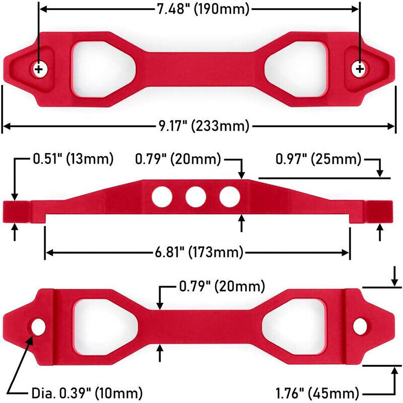 NEW BILLET ALUMINUM CAR BATTERY TIE DOWN MOUNT BRACKET BRACE BAR & J bolts