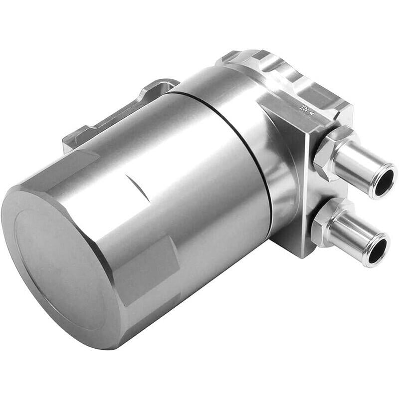 Universal Baffled Oil Catch Can Tank Kit with Breather Filter 3/8" NBR Fuel Line