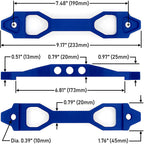 Billet Aluminum Battery Tie Down Bracket Bar 220-190MM With 10 inch J bolts