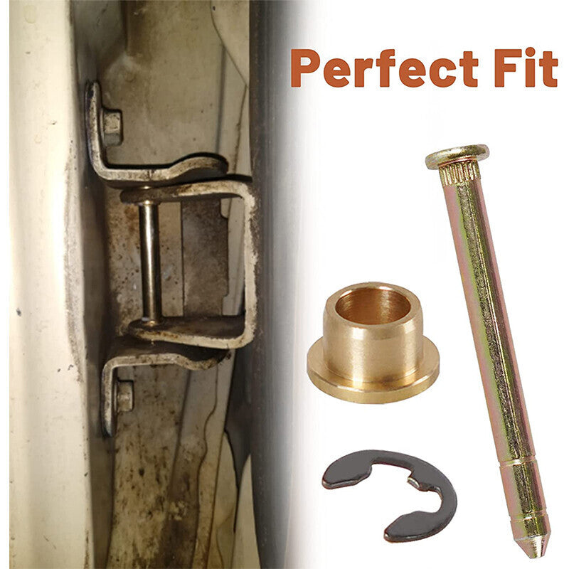 Door Hinge Pins & Pin Bushing Kit Replacement For Ford F150 F250 F350 Bronco