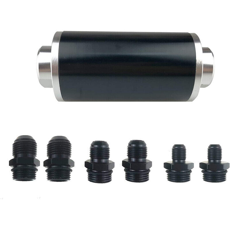 AN6 AN8 AN10 Inline Fuel Filter with Bracket Cleanable 30 Micron Universal