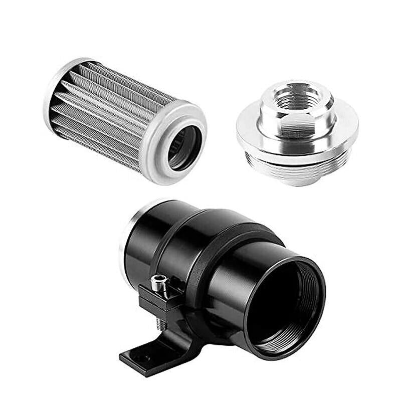 AN6 AN8 AN10 Inline Fuel Filter with Bracket Cleanable 30 Micron Universal