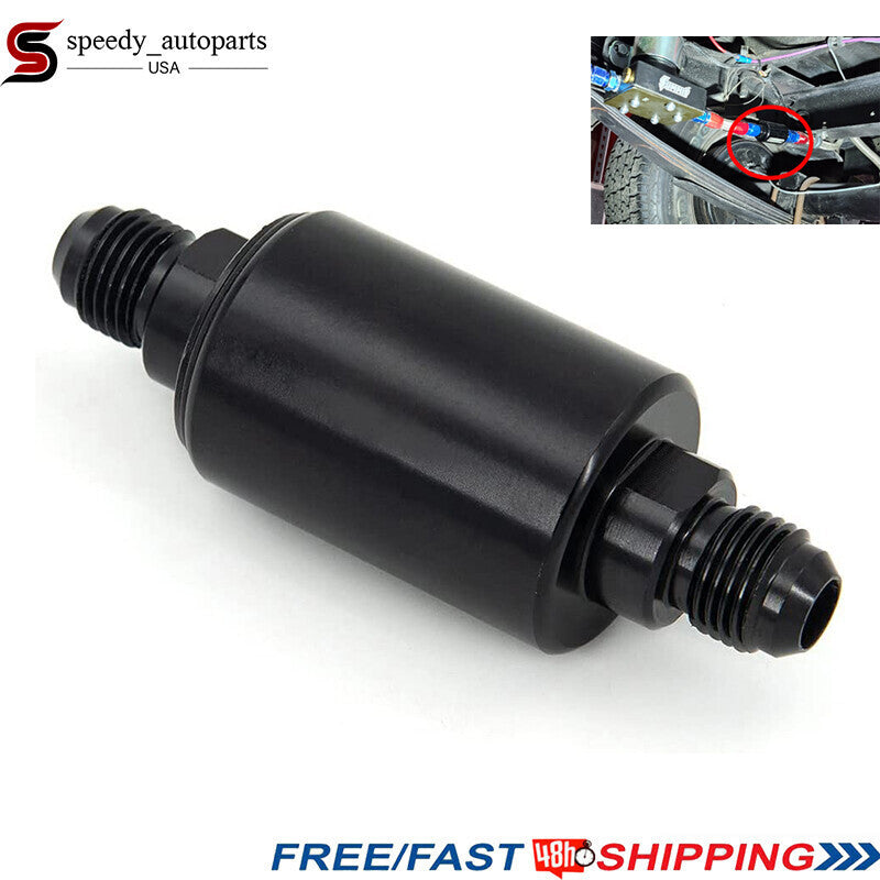 Universal AN6 Inline Fuel Filter High Flow - 6AN Fuel Filters Removable
