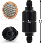 Universal AN6 Inline Fuel Filter High Flow - 6AN Fuel Filters Removable