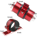 AN6 AN8 AN10 Inline Fuel Gas Petrol Filter with Bracket Cleaner 30 Micron Red