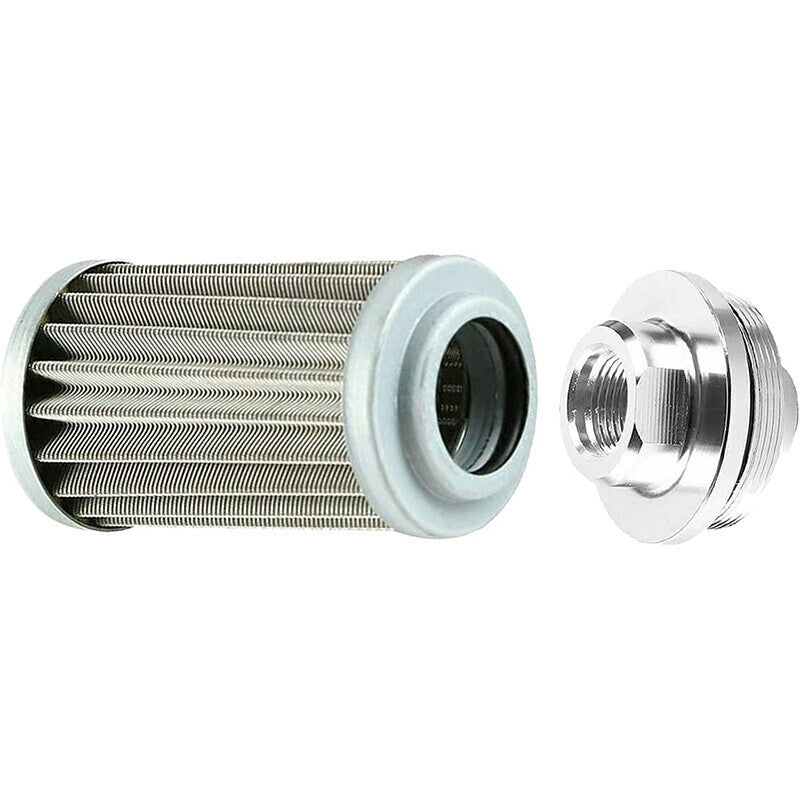 AN6 AN8 AN10 Inline Fuel Gas Petrol Filter with Bracket Cleaner 30 Micron Red