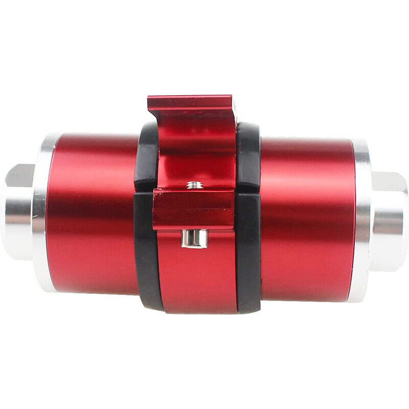 AN6 AN8 AN10 Inline Fuel Gas Petrol Filter with Bracket Cleaner 30 Micron Red