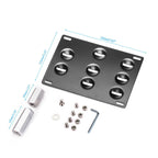 Universal Front Bumper Tow Hook License Plate Mount Bracket Bolt Relocator Hole