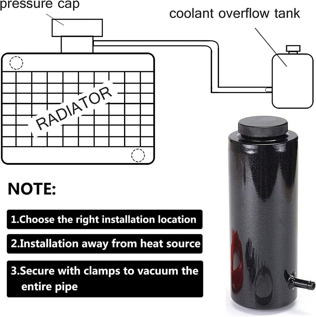 Universal Engine Radiator Coolant Aluminum Catch Tank Overflow Reservoir 800ML