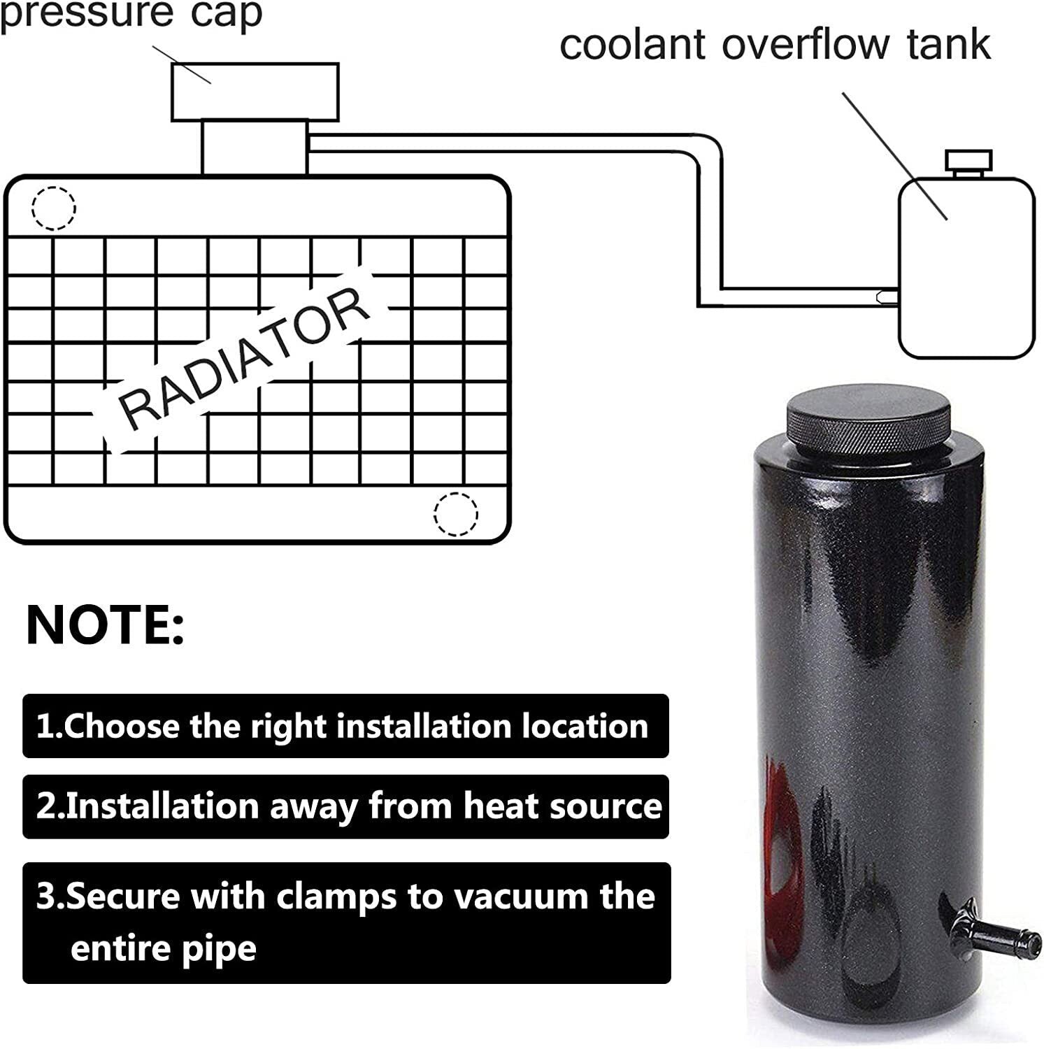 Universal Engine Radiator Coolant Aluminum Catch Tank Overflow Reservoir 800ML