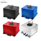 8 Gallon 30.5L Fuel Cell Tank Polished Aluminum Racing Drift with Level Sender