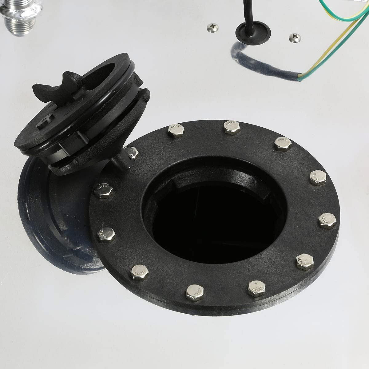 8 Gallon 30.5L Fuel Cell Tank Polished Aluminum Racing Drift with Level Sender