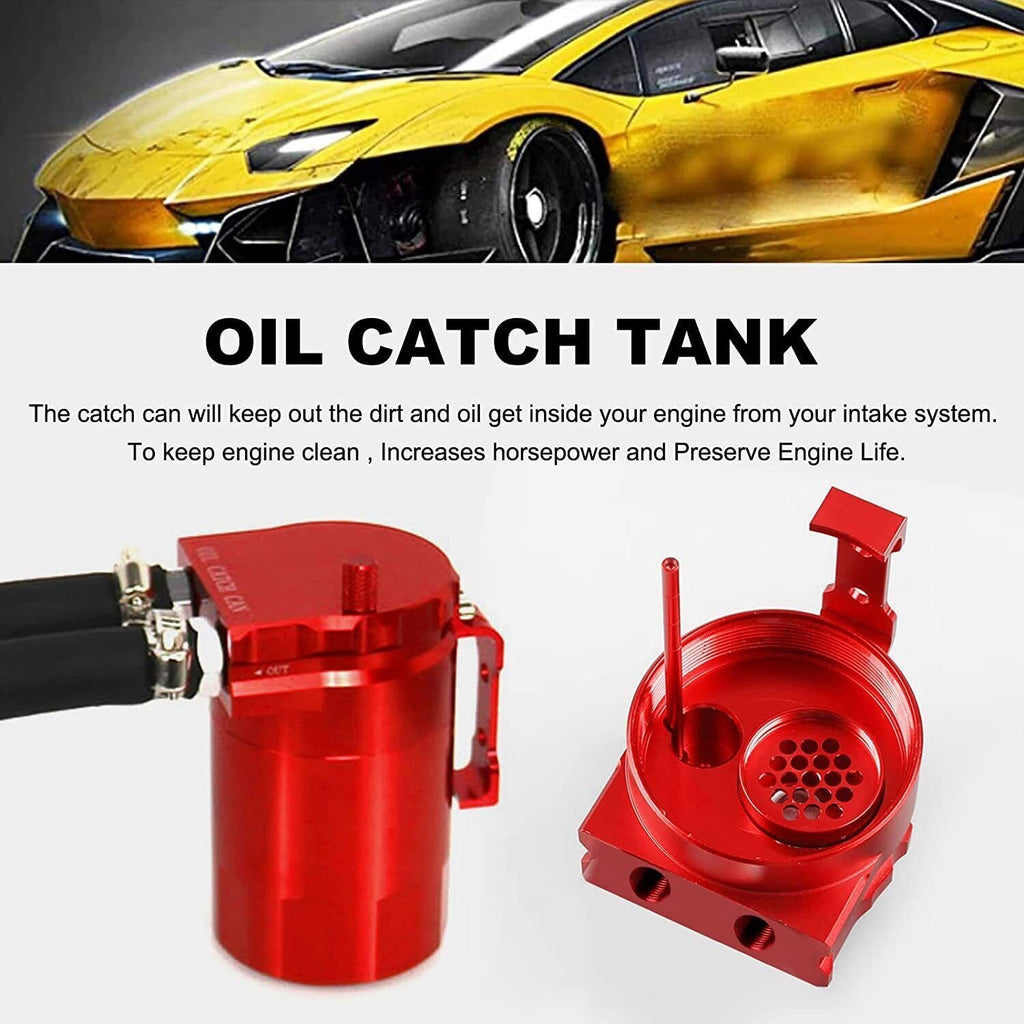 Oil Catch Can Kit Aluminum for 11-21 Ford F150 5.0L Raptor 2.7L 3.5L Ecoboost
