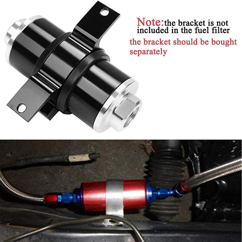 AN6 AN8 AN10 Stainless Steel Inline Fuel Filter High FLOW Cleanable Fitting New