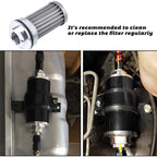 AN6 AN8 AN10 Stainless Steel Inline Fuel Filter High FLOW Cleanable Fitting New
