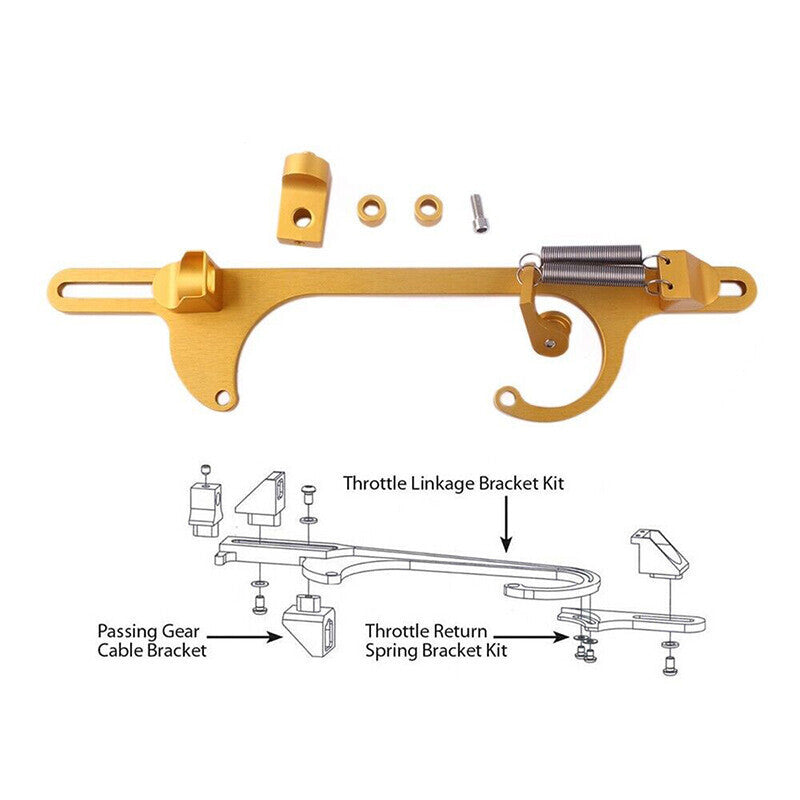 Aluminum Throttle Cable Carb Bracket Carburetor For Holley 4150 Series Gold New