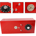 19 Gallon Fuel Cell Gas Tank with Cap & Level Sender Polished Aluminum Top Feed