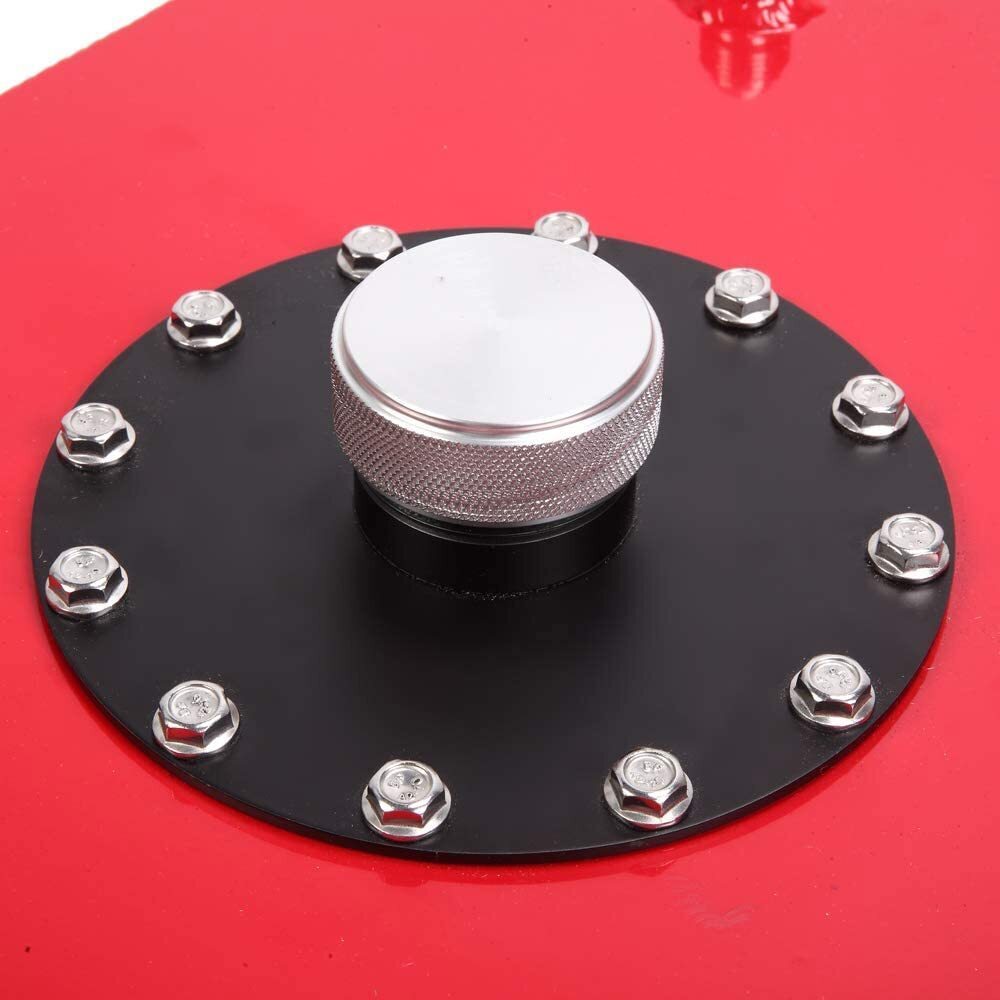 19 Gallon Fuel Cell Gas Tank with Cap & Level Sender Polished Aluminum Top Feed