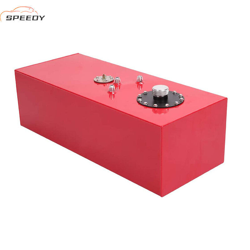 19 Gallon Fuel Cell Gas Tank with Cap & Level Sender Polished Aluminum Top Feed