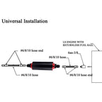 Inline 100 Micron Fuel Gas Filter 6AN 8AN 10AN Adapter Universal 50MM US