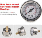 Universal Adjustable Fuel Pressure Regulator Kit 100psi Guage AN6 Hose Fittings