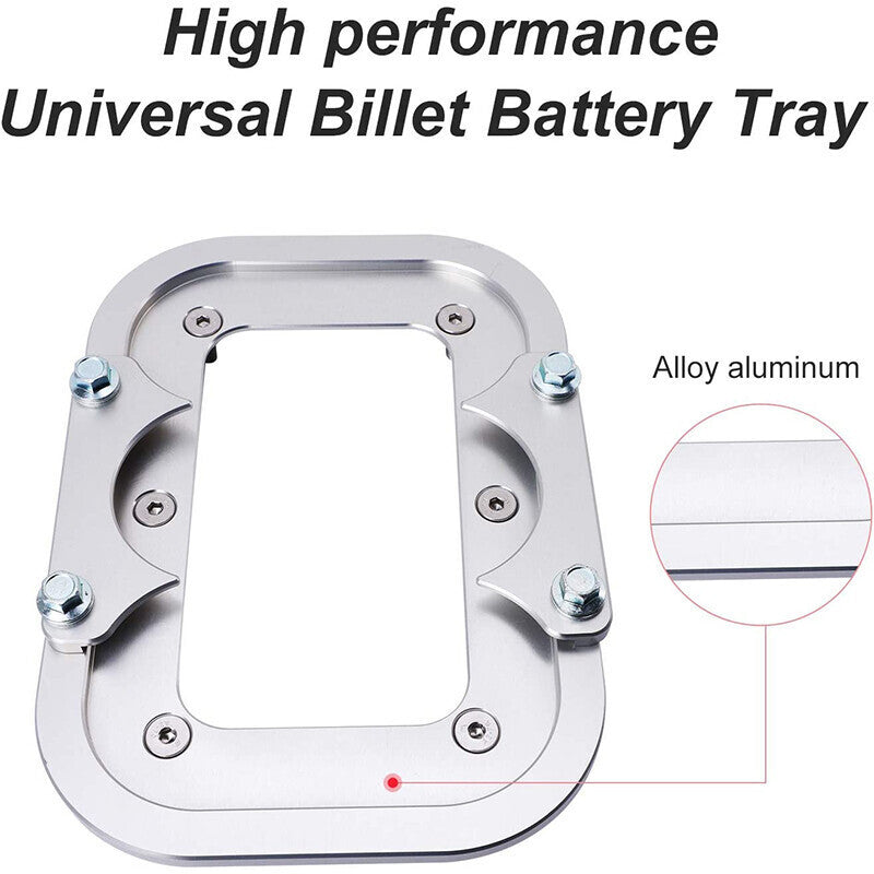 Billet Aluminum Battery Relocation Tray Hold Down For Optima Batteries 34/78