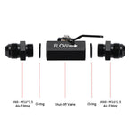 AN8 8AN Fuel Shut Off Valve With Cable Lever Aluminium - Black