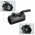 AN8 8AN Fuel Shut Off Valve With Cable Lever Aluminium - Black