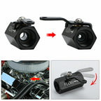 AN8 8AN Fuel Shut Off Valve With Cable Lever Aluminium - Black